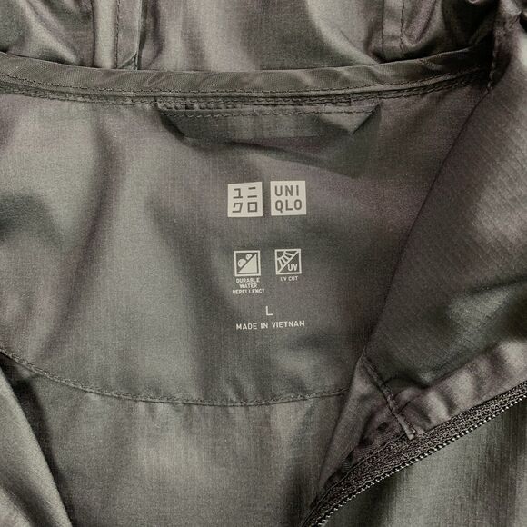 Uniqlo Jacket Womens Large Full Zip Hoodie Waterproof Lightweight UV Protection - Picture 6 of 10